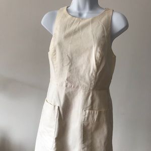White odd shoulder white dress. Size S